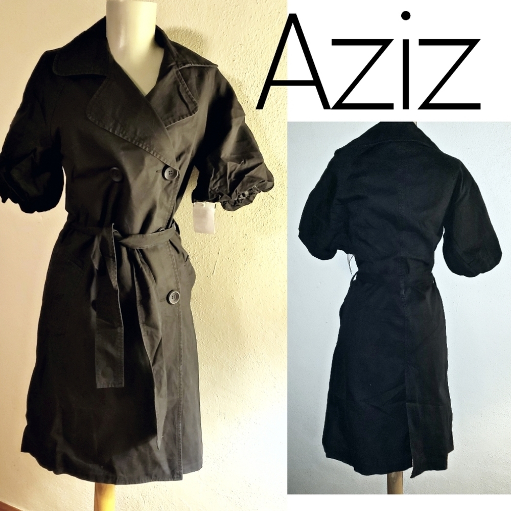 Aziz parka trench coat dress. Sz Sm. Gorg!